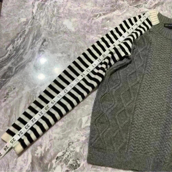 Karen Millen Women's Grey and White Sweater front 100% Wool - Picture 5 of 7